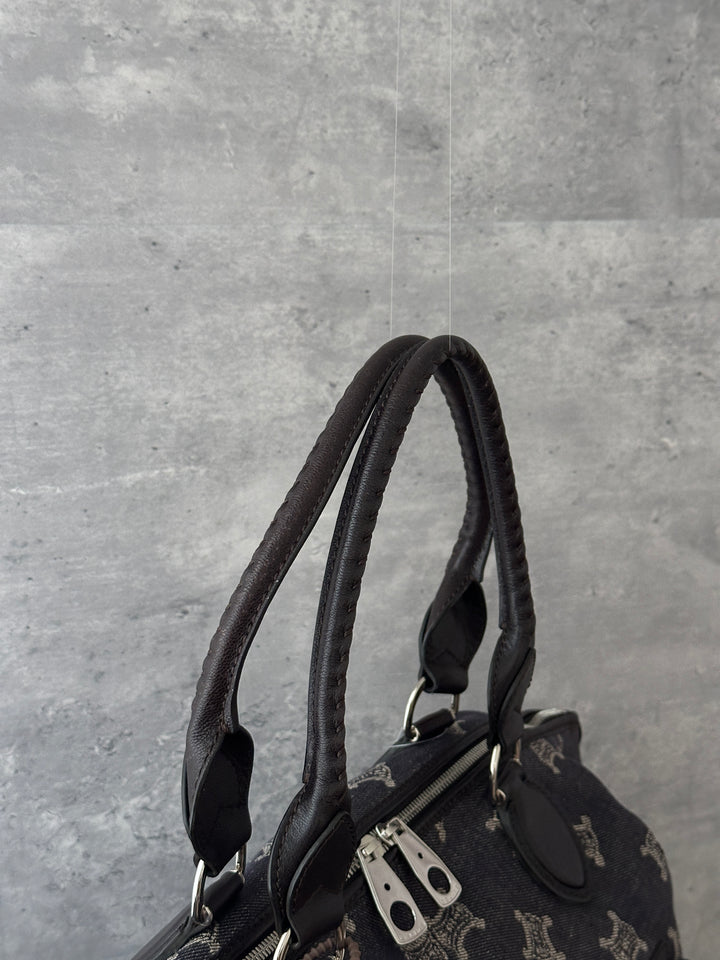 Celine Vintage Monogram Denim Tote Bag 🤎｜Oversized Silhouette × Retro Monogram × Laptop-Friendly Capacity