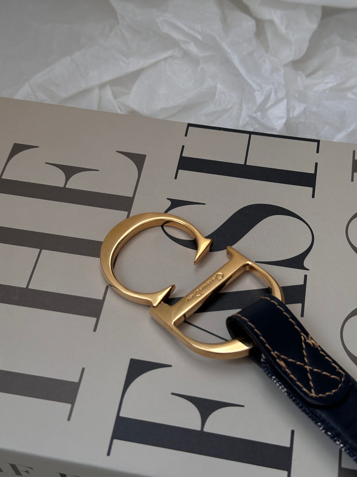 Dior CD Monogram Belt 🖤✨ Gold Large CD Buckle (Size 70)