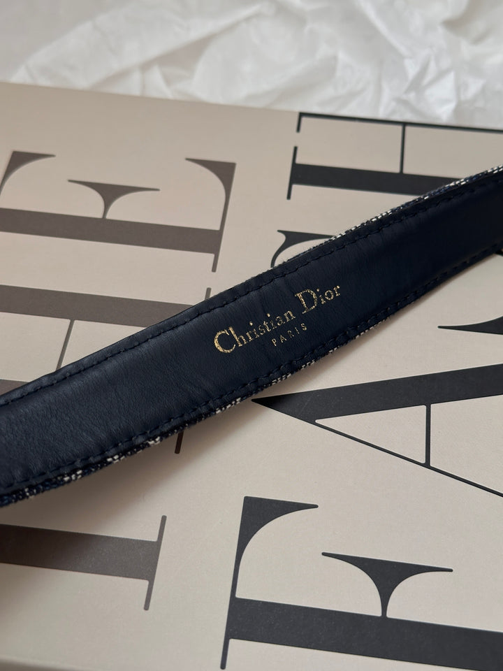 Dior CD Monogram Belt 🖤✨ Gold Large CD Buckle (Size 70)