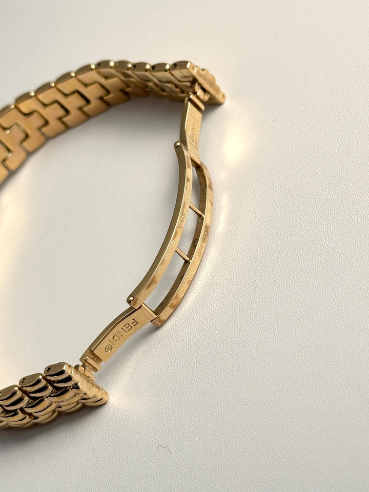 Fendi Rectangular Bracelet Watch ✨｜Slim Gold Case × Roman XII Dial × Elegant Vintage Bracelet