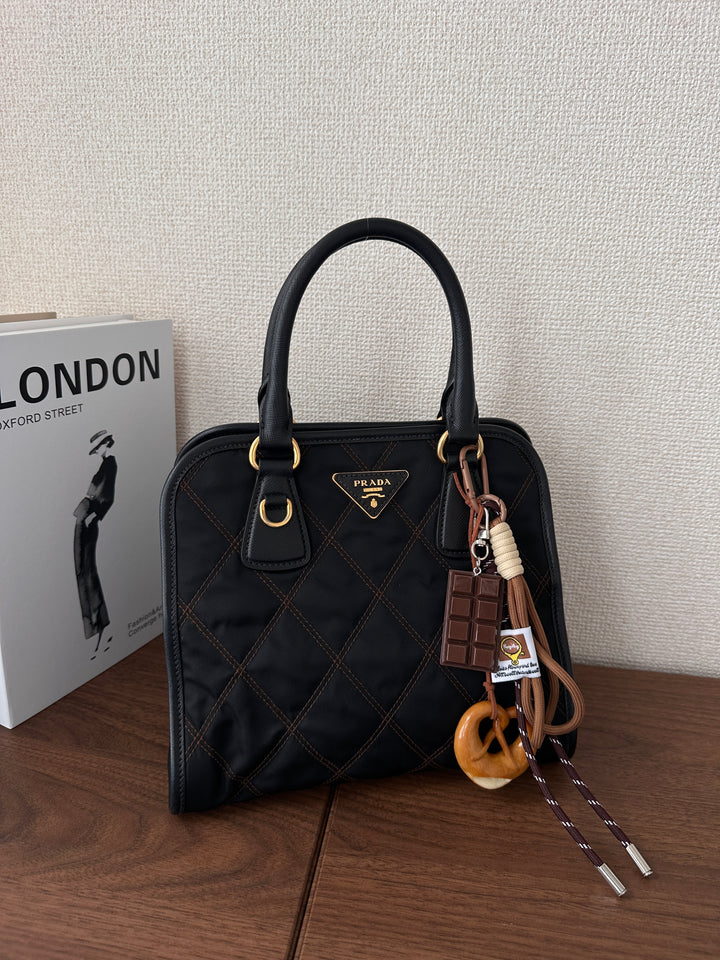 Prada Nylon Contrast Stitch Tote 🖤✨ Lightweight & Versatile
