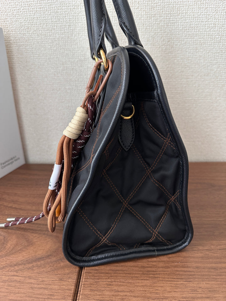 Prada Nylon Contrast Stitch Tote 🖤✨ Lightweight & Versatile