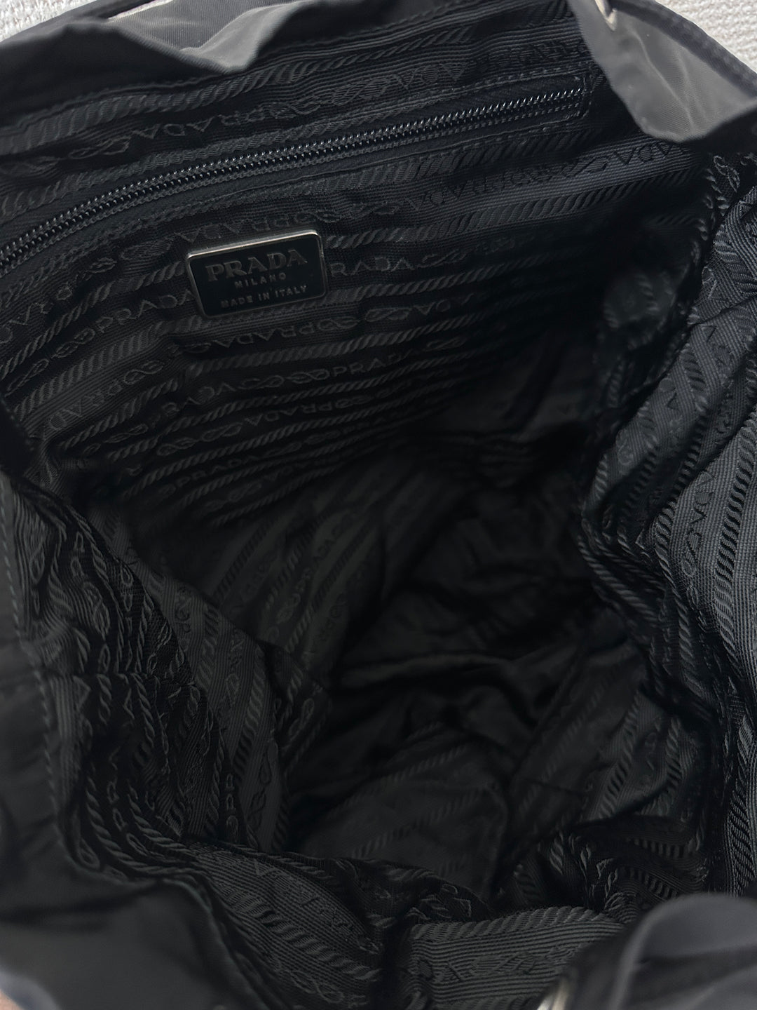 Prada Nylon Backpack 🖤✨ Classic Black & Silver