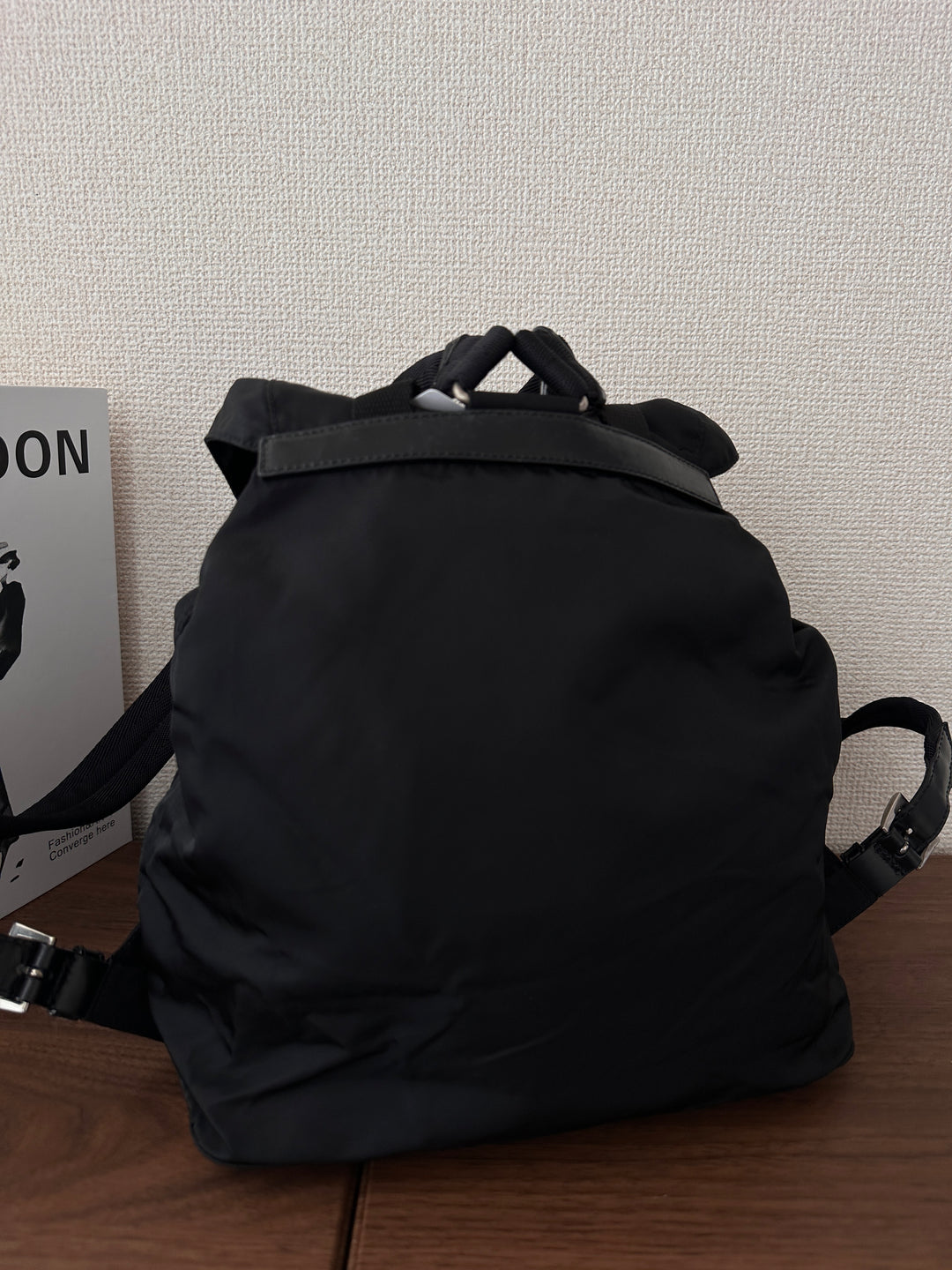 Prada Nylon Backpack 🖤✨ Classic Black & Silver