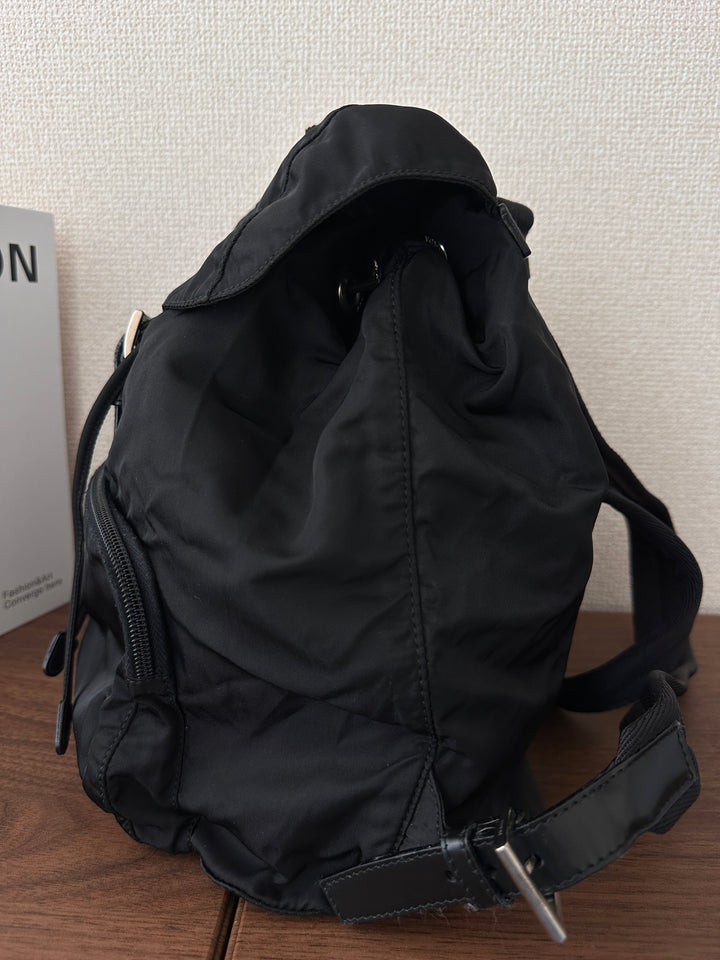 Prada Nylon Backpack 🖤✨ Classic Black & Silver