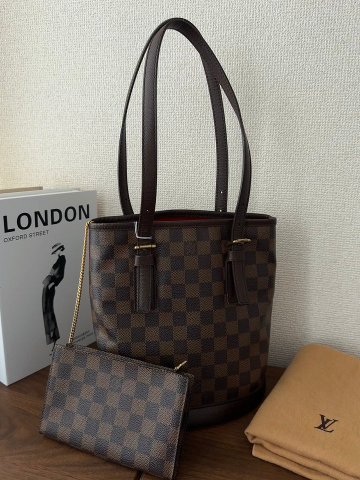 Louis Vuitton Damier Bucket Tote 🪣🤎 With Pouch & Dust Bag