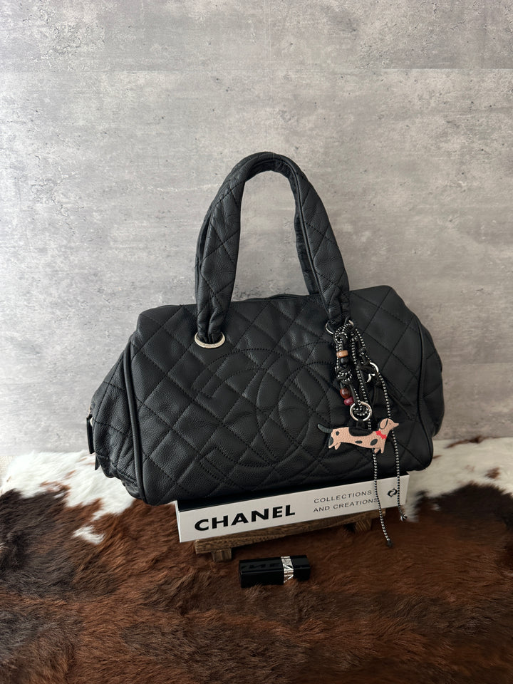 Chanel Large CC Caviar Bowling Bag 🖤｜Oversized CC Motif × Timeless Black × Spacious Everyday Carry