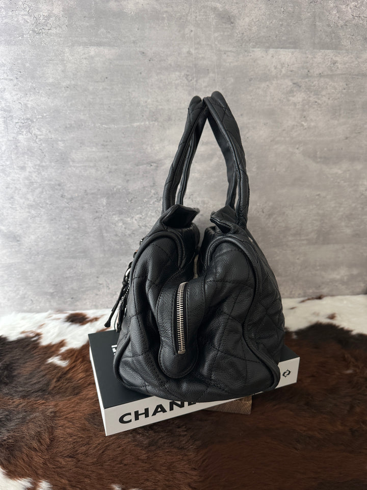 Chanel Large CC Caviar Bowling Bag 🖤｜Oversized CC Motif × Timeless Black × Spacious Everyday Carry