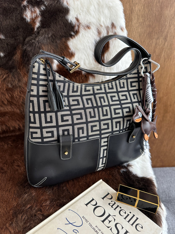 Givenchy Monogram Hobo Bag 😻✨｜Canvas & Leather Mix・Lightweight Carry・Spacious Interior