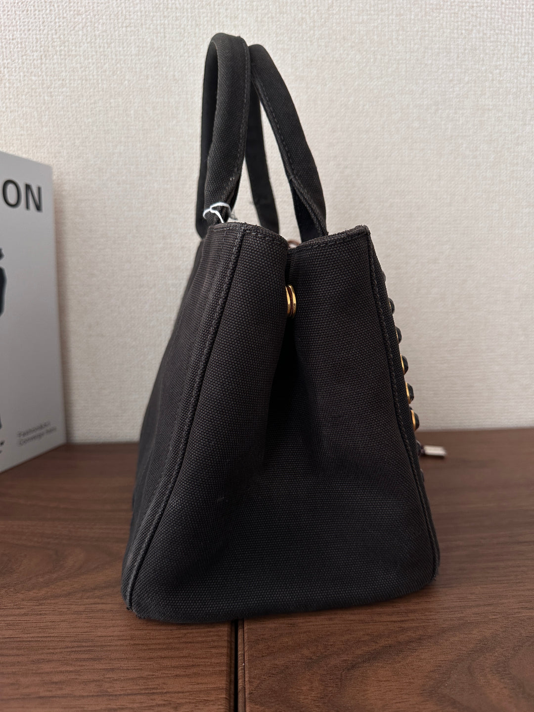 PRADA Studded Denim Tote 🖤✨ Crystal Rivets Small Size