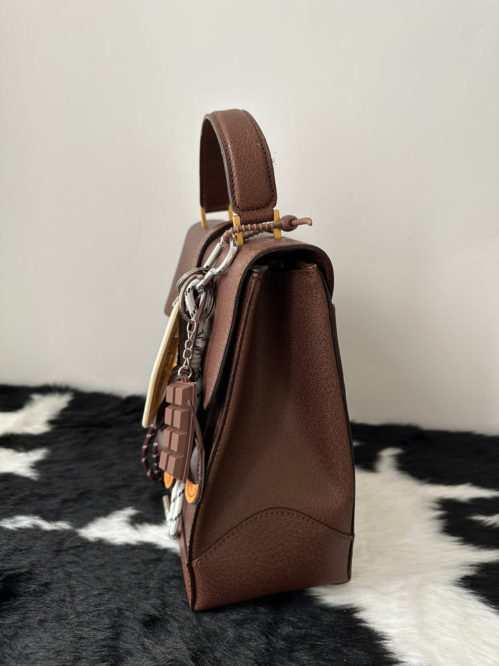 CELINE 🤎 Chocolate Pigskin Kelly Bag｜Rare Material × Structured Elegance × Everyday Durability