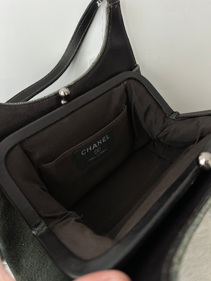 Chanel “Cloud Denim Shoulder Bag” ☁️💙 | Rare Small Size with Kiss Lock