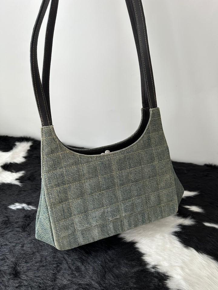 Chanel “Cloud Denim Shoulder Bag” ☁️💙 | Rare Small Size with Kiss Lock