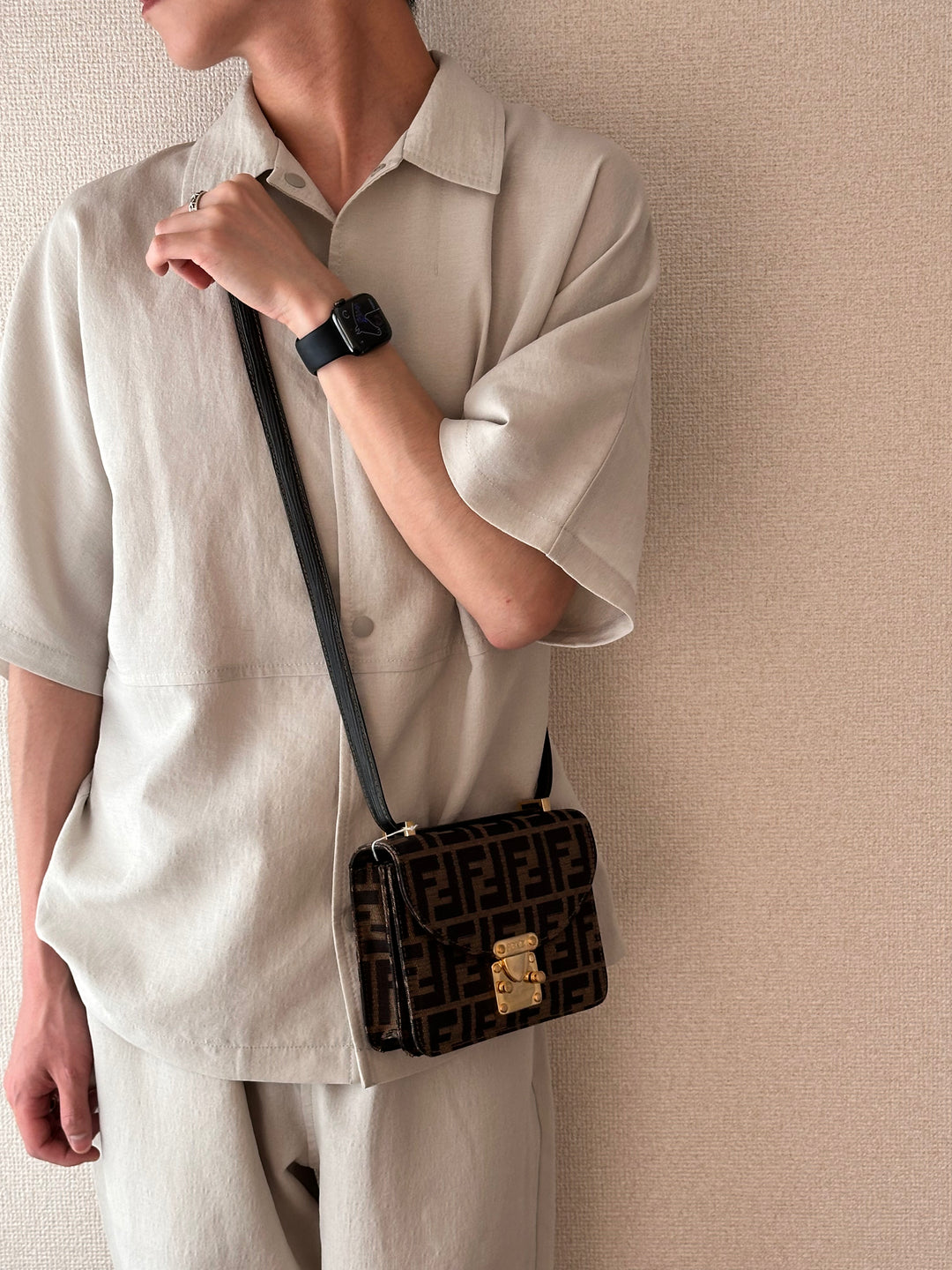 FENDI Brown Zucca Mini Constance Bag｜Gold Lock Closure × Timeless Vintage Elegance 🤎✨ Collector’s Treasure