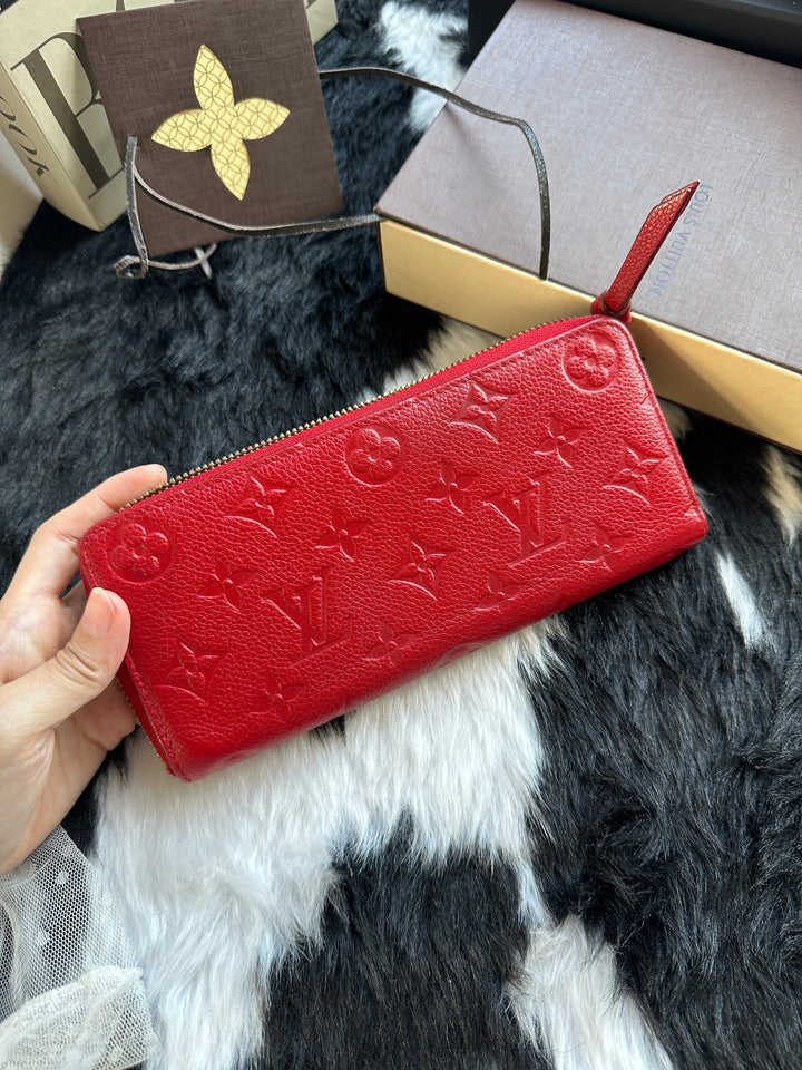 Louis Vuitton Zippy Monogram Empreinte Long Wallet ❤️｜Vibrant Red Leather × Embossed Monogram × Full Set