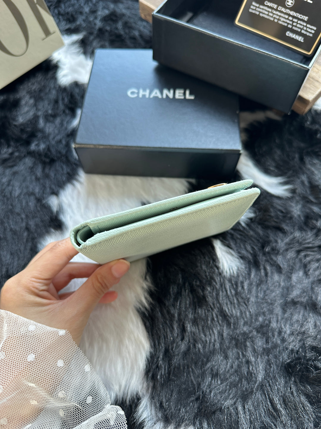 Chanel Mint Green Short Wallet 🩵｜Rare Macaron Mint × Compact Size × Full Set