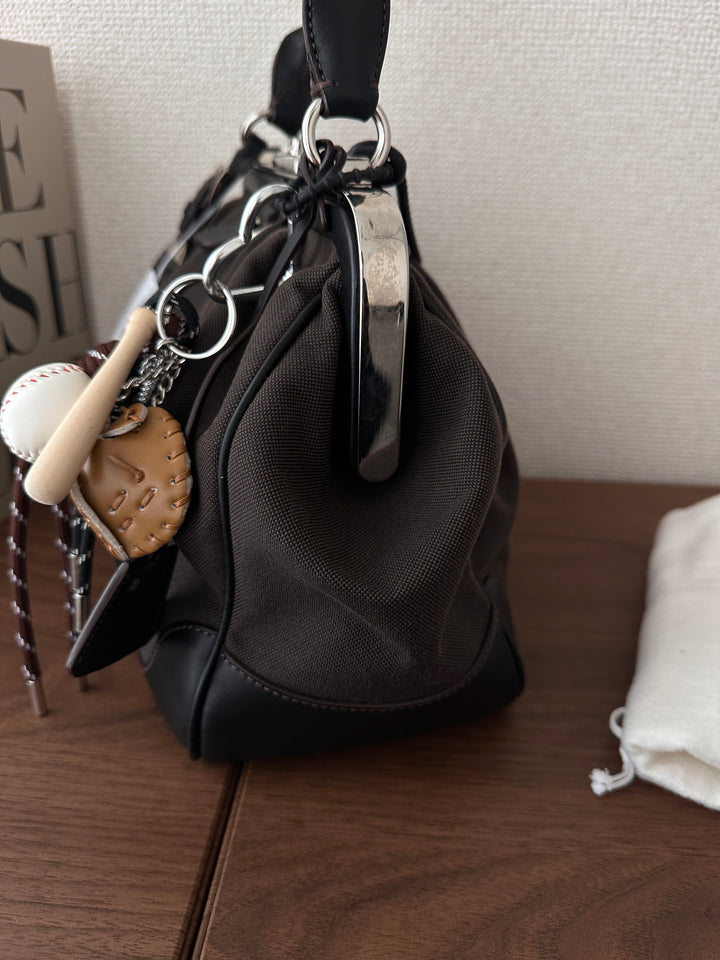 Prada Canvas & Leather Doctor Bag 🖤✨ Rare Vintage with Key