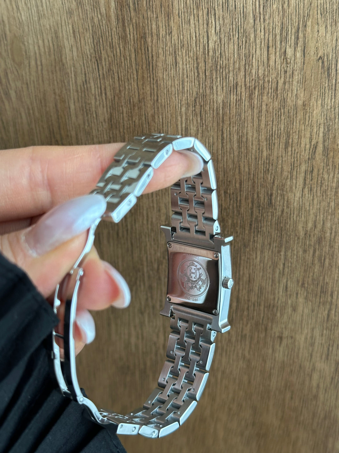 Hermes Heure H Stainless Steel Watch ⌚🖤 (with box)