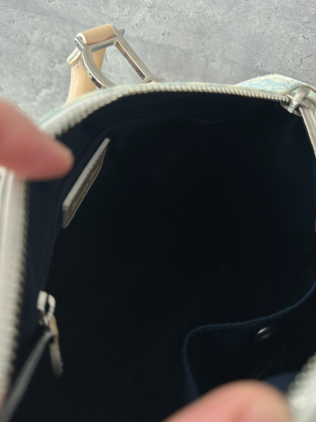 Dior “Baby Blue Mini Boston Bag” 🩵✨ | Rare Mini Size with Iconic Key Lock