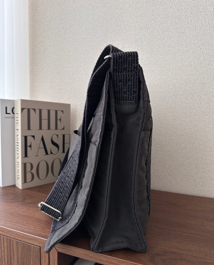 Hermès Canvas Oversized Messenger Bag 🩶✨ Lightweight & Stylish