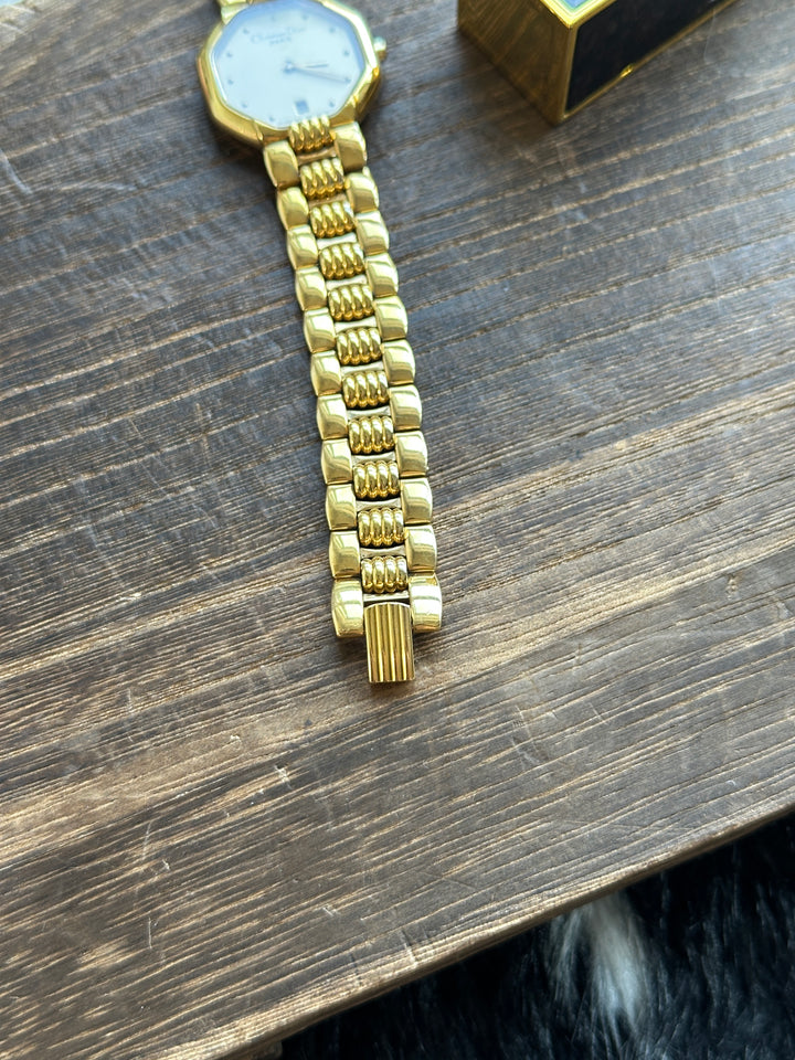 Dior Vintage Octagonal Watch ✨｜Rare All-Gold Design × Sculptural Bracelet × Timeless Elegance