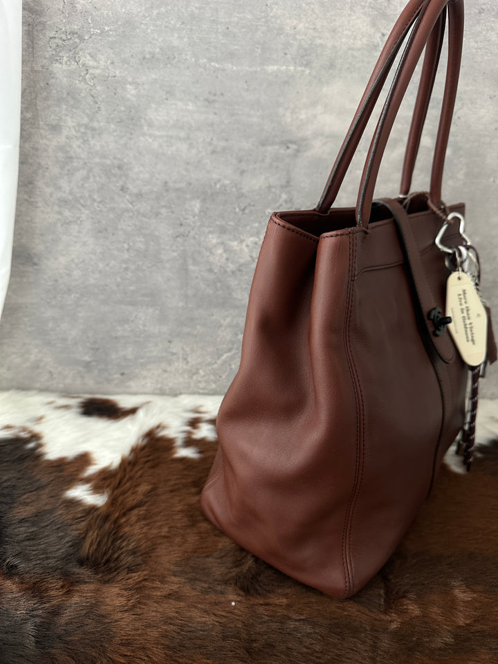 Chanel “Chocolate Brown Soft Hobo Tote” 🍫✨ | Rare Matte Black CC Turn Lock