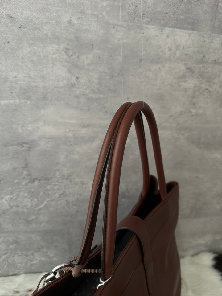 Chanel “Chocolate Brown Soft Hobo Tote” 🍫✨ | Rare Matte Black CC Turn Lock