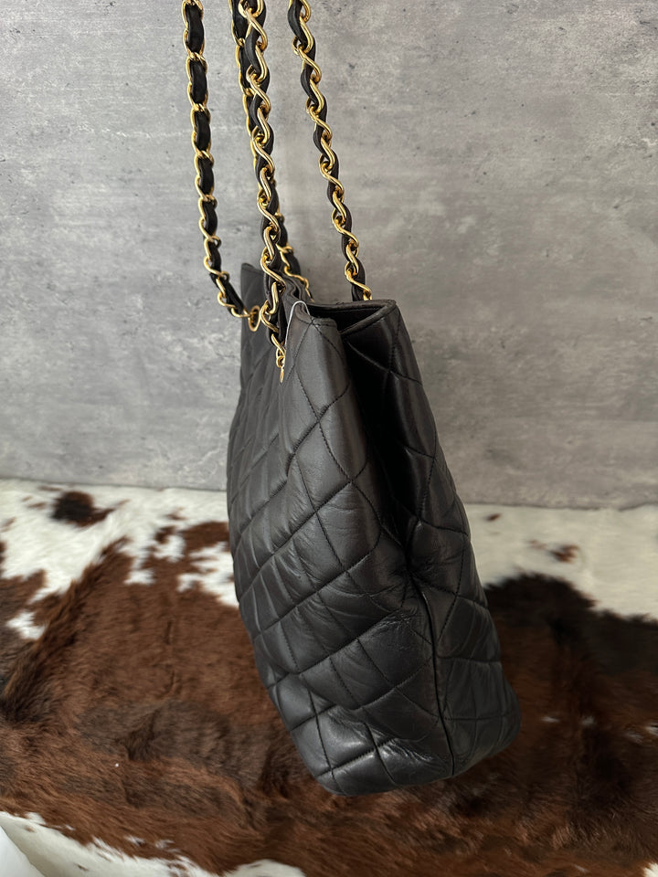 Chanel “Large CC Turn-Lock Shoulder Tote” ✨ | Rare Oversized CC Hardware & Chunky Chain