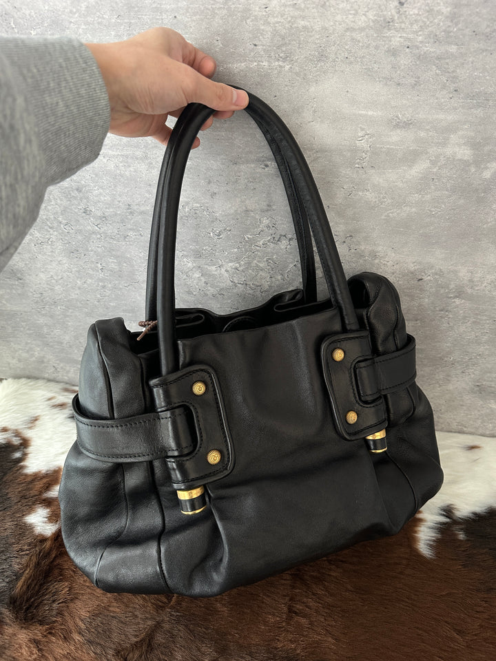 Ferragamo “Vintage Horseshoe Buckle Hobo” 🖤✨ | Soft Calf Leather & Iconic Gancini Detail