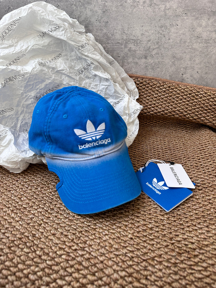 BALENCIAGA x adidas Blue Logo Cap 💙｜Rare Collaboration Piece
