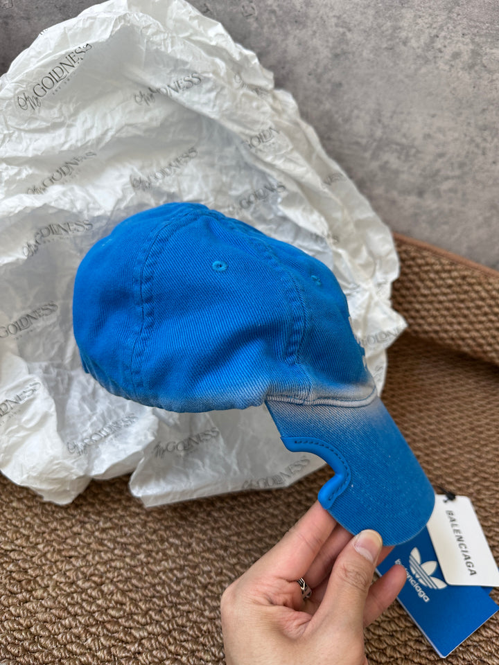BALENCIAGA x adidas Blue Logo Cap 💙｜Rare Collaboration Piece