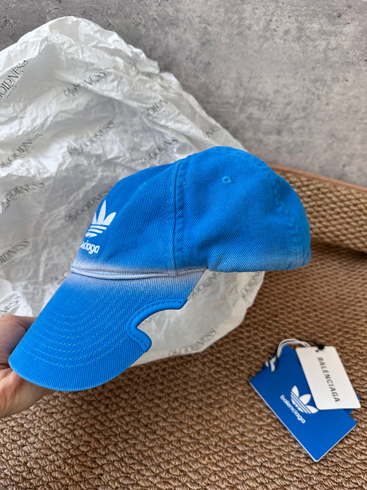 BALENCIAGA x adidas Blue Logo Cap 💙｜Rare Collaboration Piece