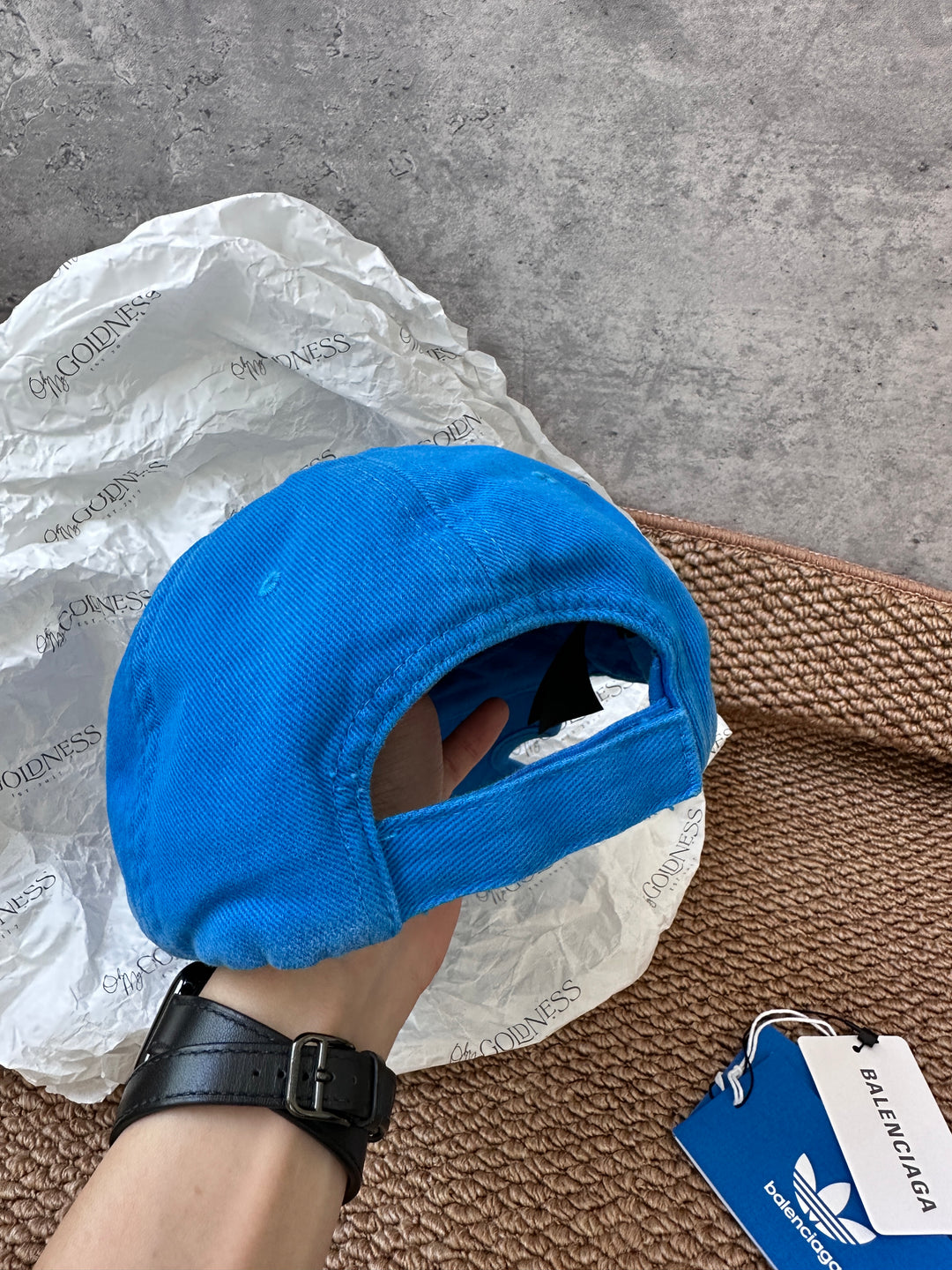 BALENCIAGA x adidas Blue Logo Cap 💙｜Rare Collaboration Piece