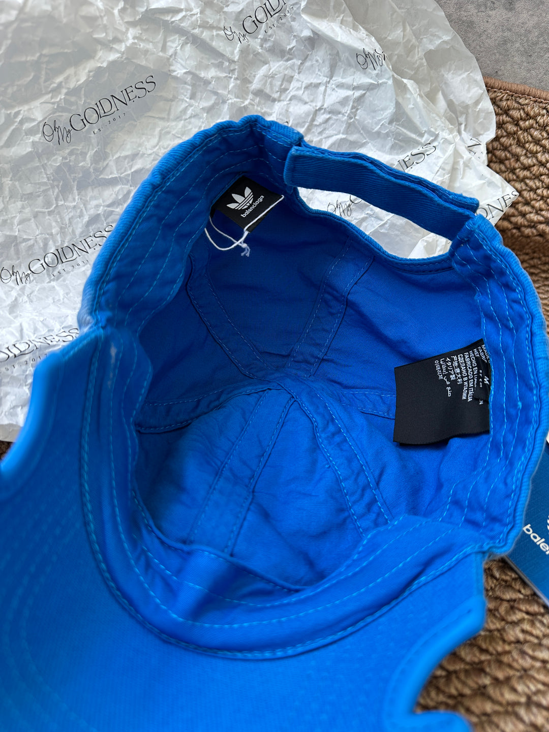 BALENCIAGA x adidas Blue Logo Cap 💙｜Rare Collaboration Piece