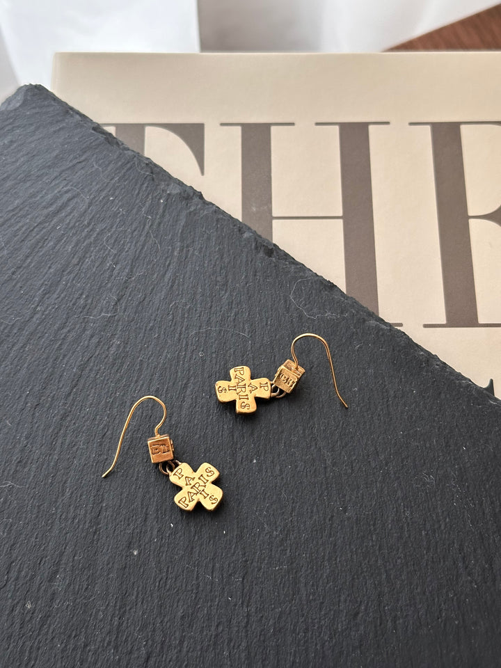 CHANEL Vintage Cross Earrings – Rare Chrome Hearts Inspired 🖤✨