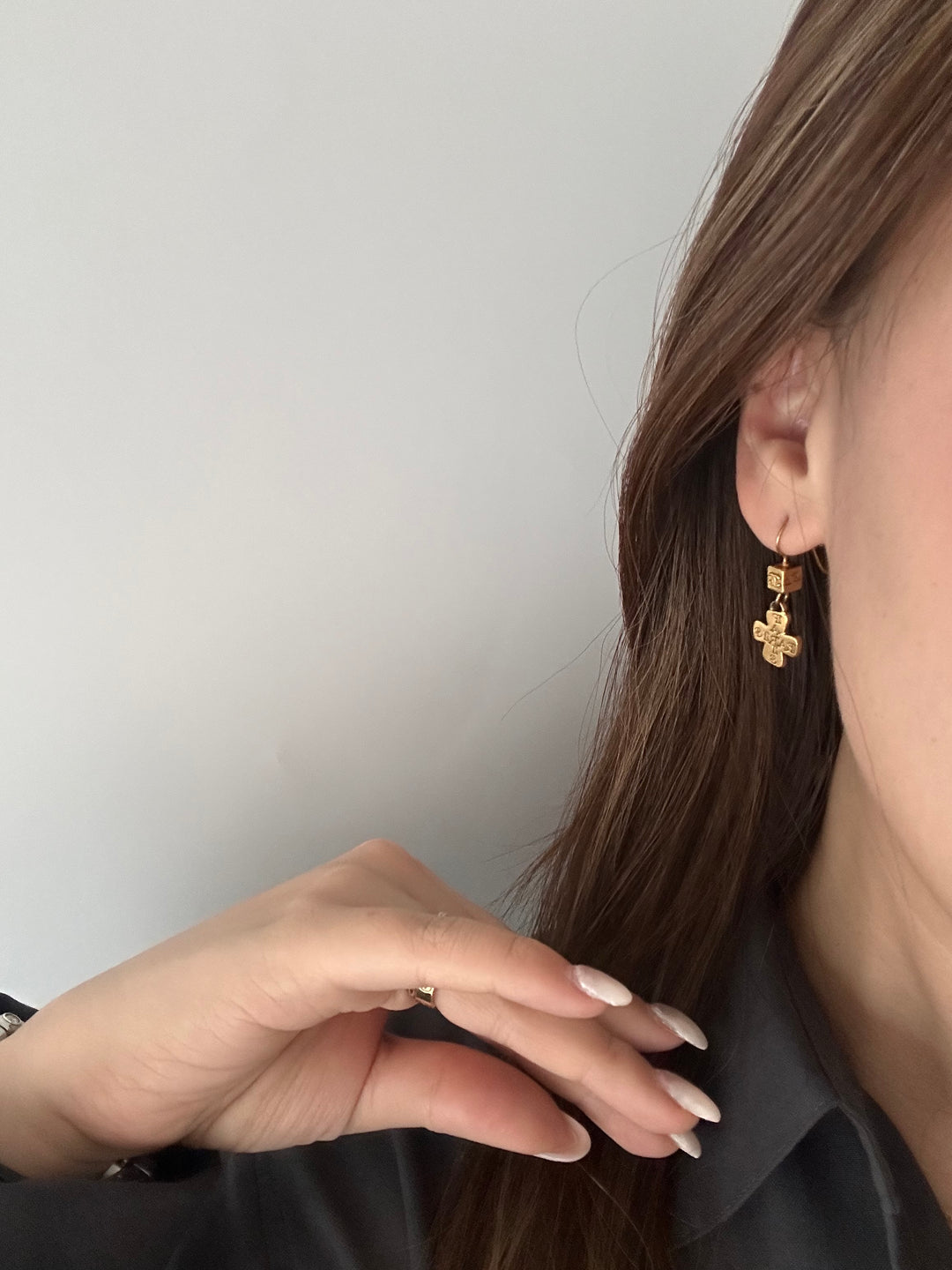 CHANEL Vintage Cross Earrings – Rare Chrome Hearts Inspired 🖤✨