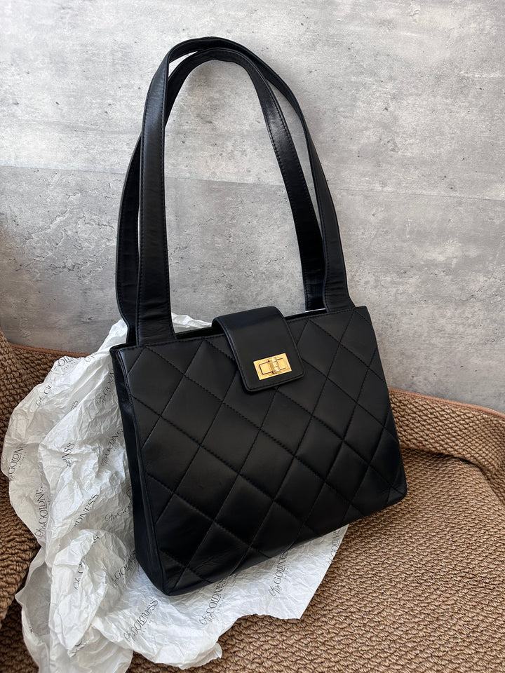 CHANEL 2.55 Lock Quilted Shoulder Bag 🖤