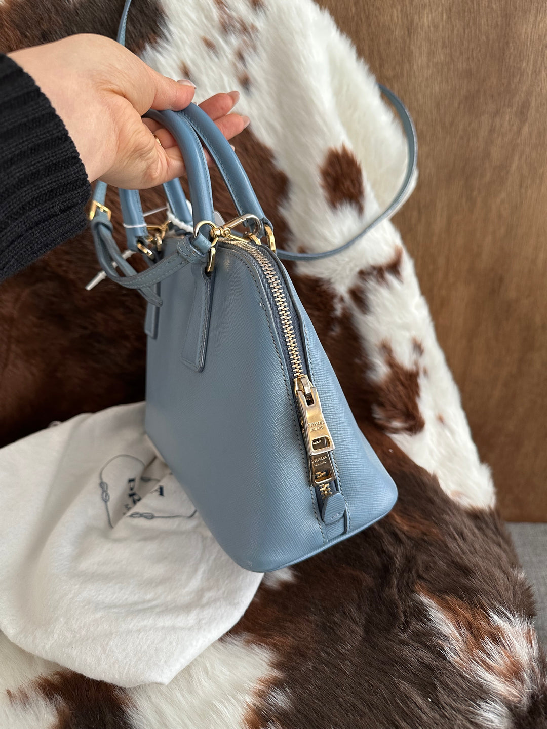 Prada Small Alma Bag 🩵😻 (Full Set)