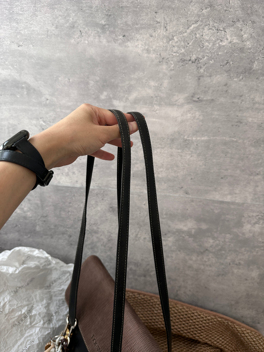 LOEWE Two-Tone Chocolate Snake-Bone Shoulder Bag 🤎｜Rare Vintage Classic