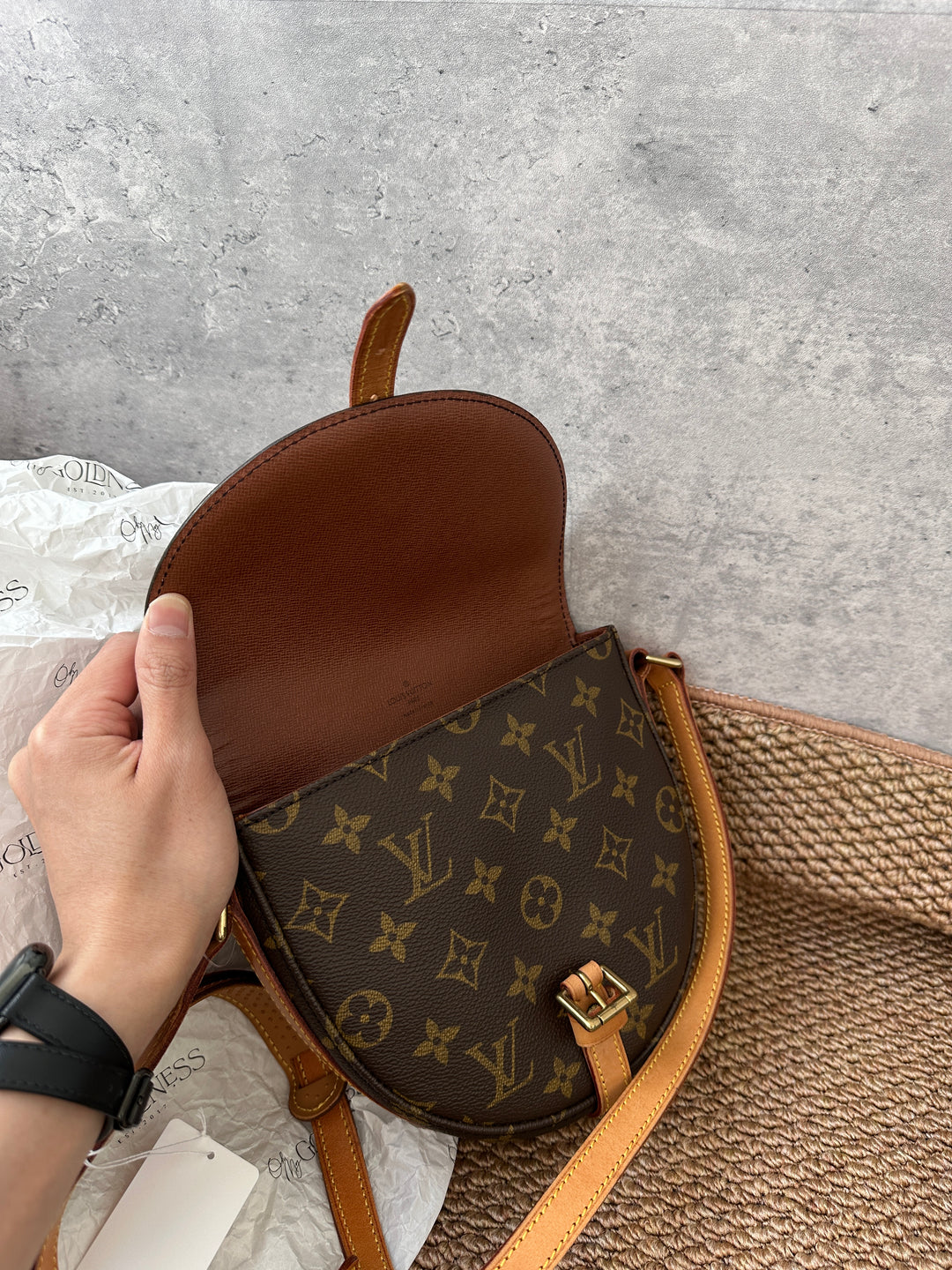 LOUIS VUITTON Monogram Vintage Small Shield Bag 🤎