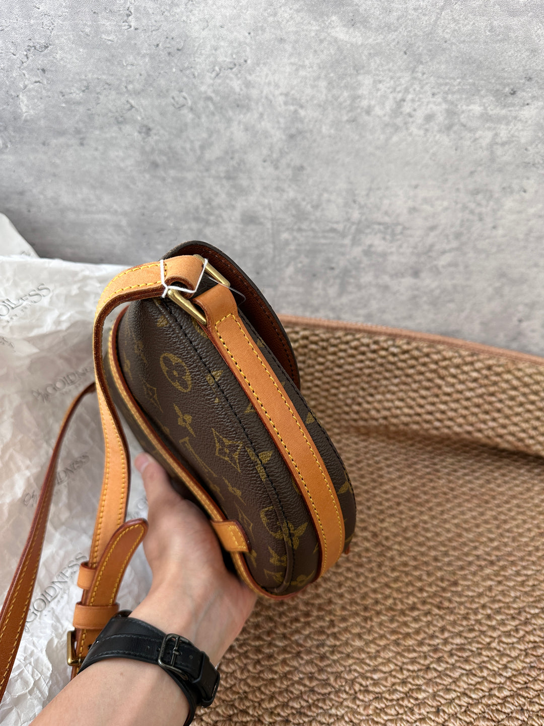 LOUIS VUITTON Monogram Vintage Small Shield Bag 🤎