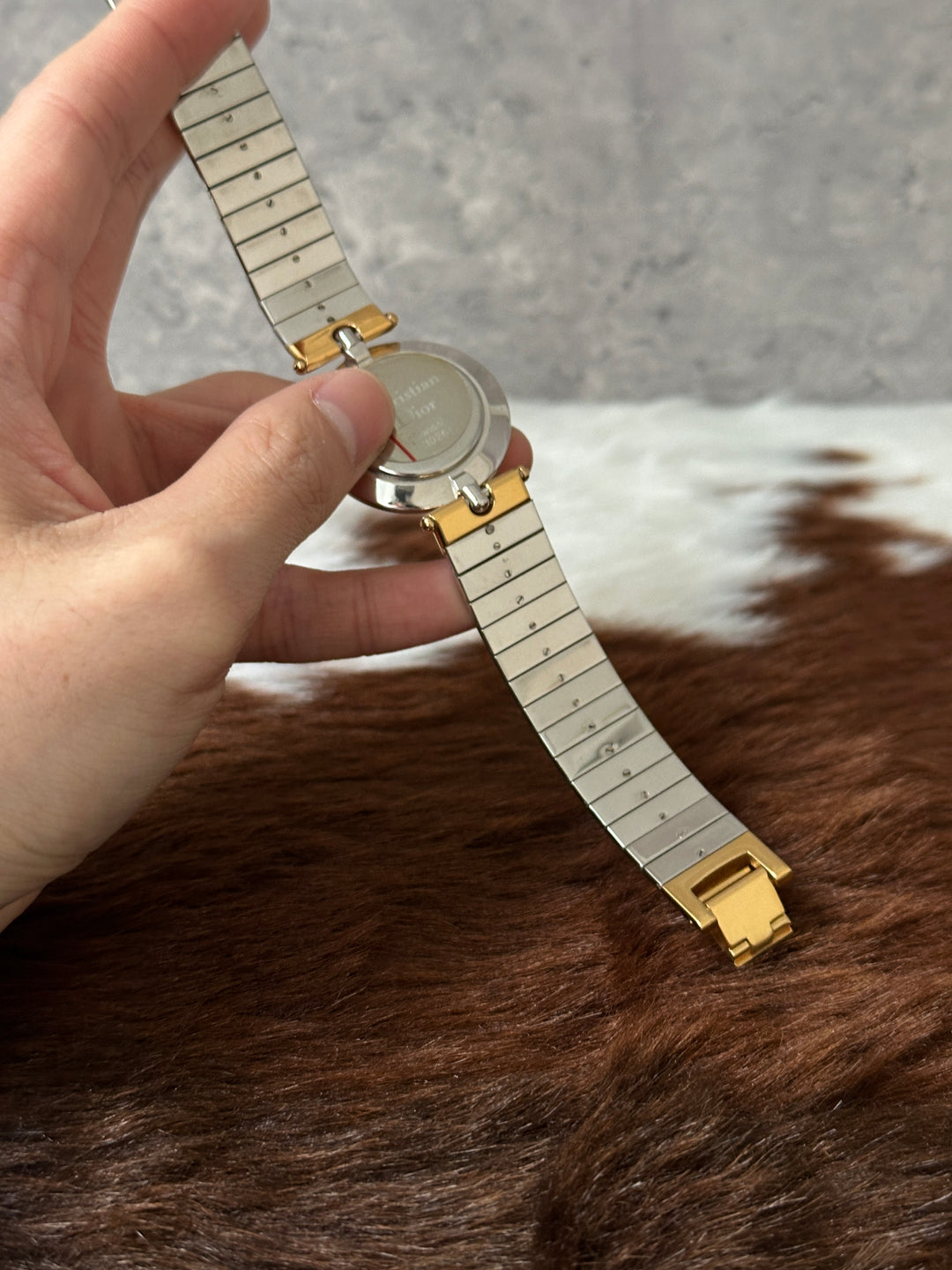 Dior “Black Dial Gold-Silver Classic Watch” ✨🖤 | Timeless Tri-Tone Elegance & Adjustable Strap