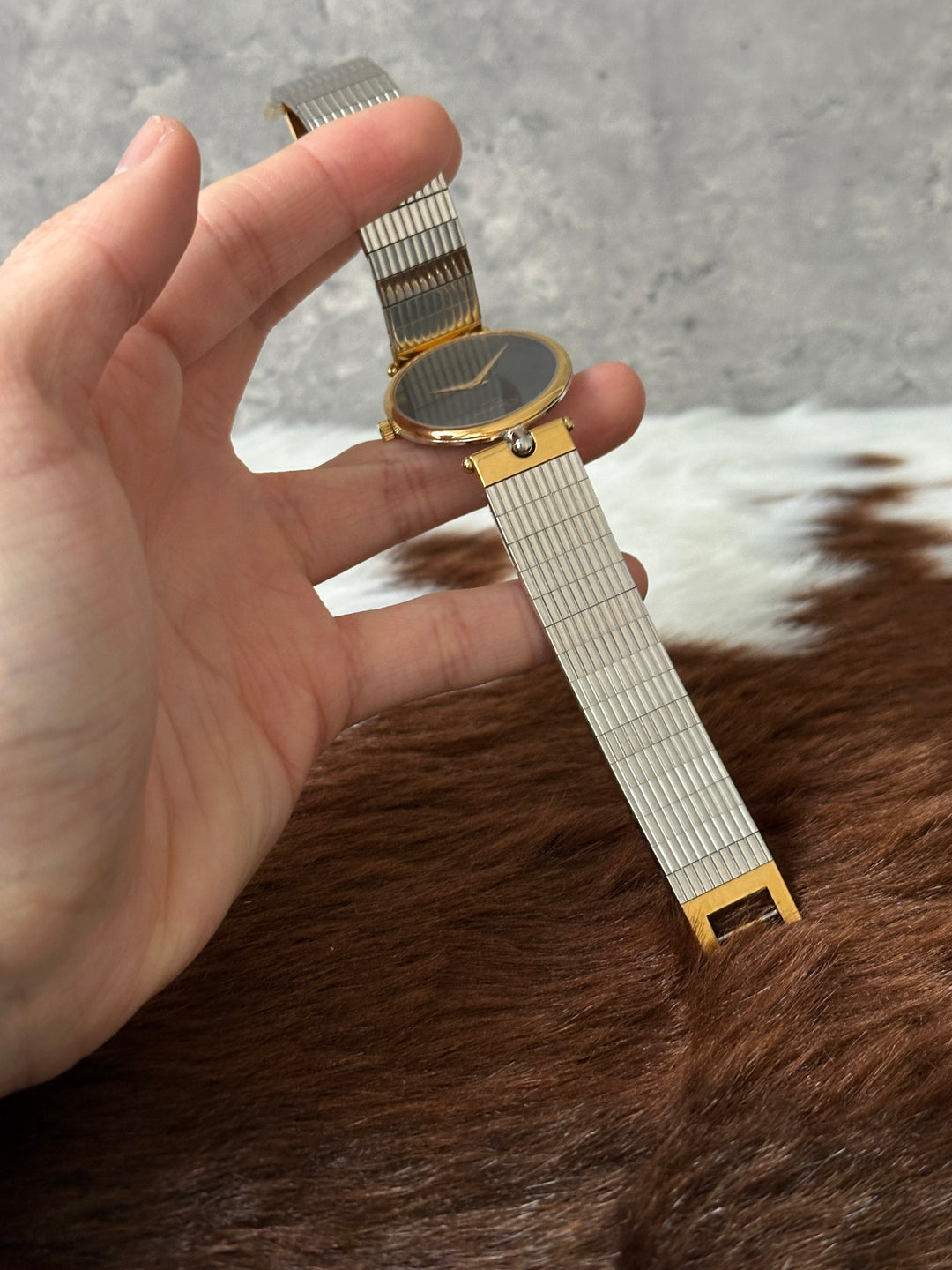 Dior “Black Dial Gold-Silver Classic Watch” ✨🖤 | Timeless Tri-Tone Elegance & Adjustable Strap