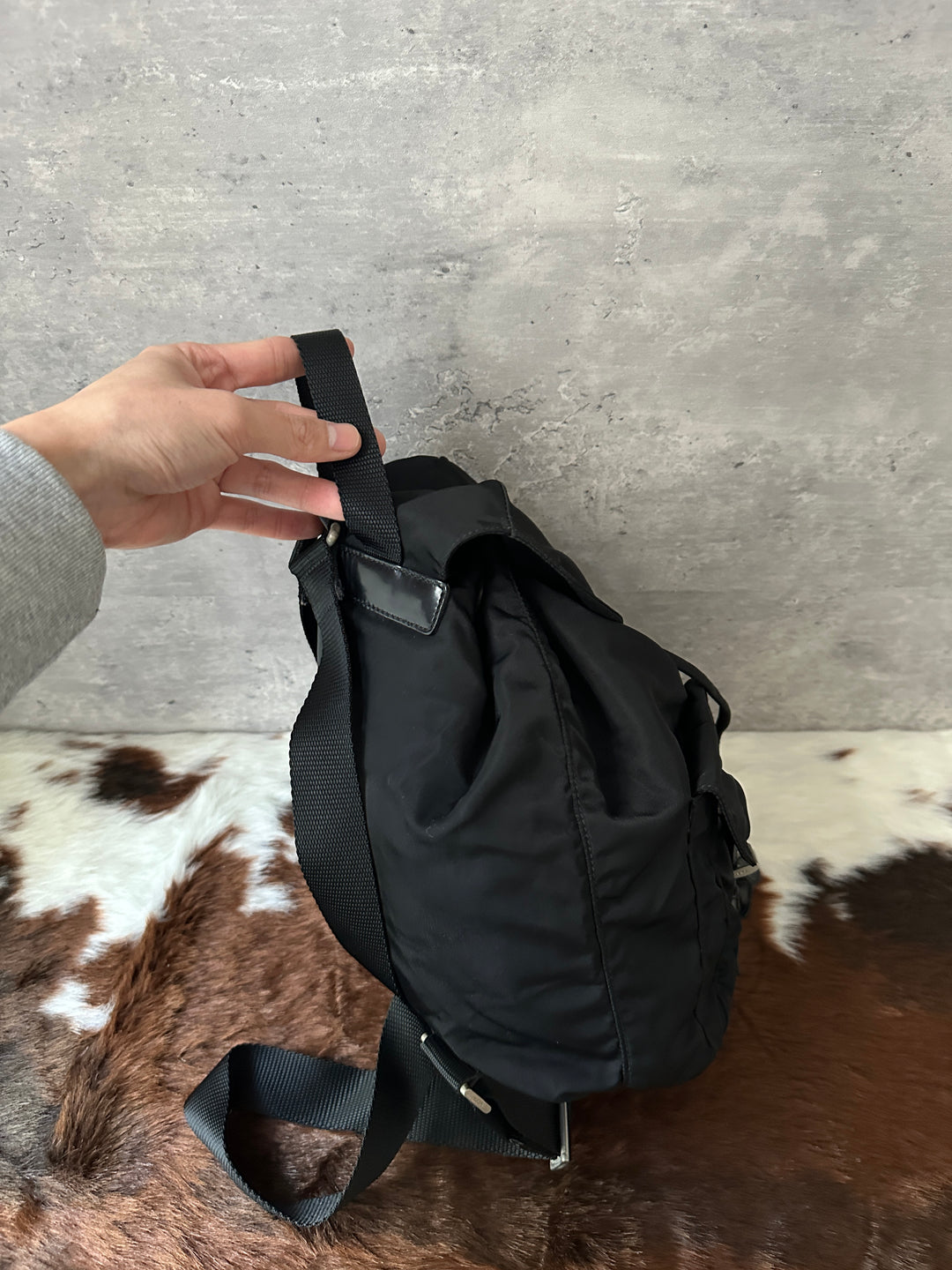 Prada “Classic Black Nylon Mini Backpack” 🖤✨ | Iconic Silver Hardware & Super Popular Size