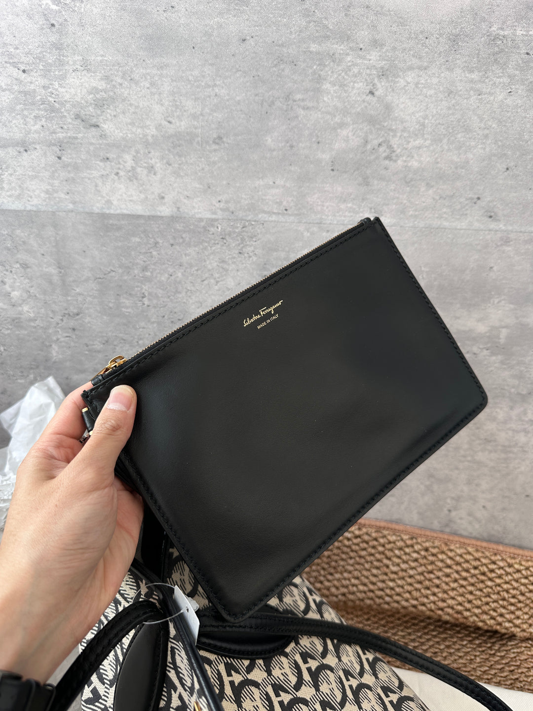 Ferragamo Vintage Monogram Gancini Tote with Pouch ✨