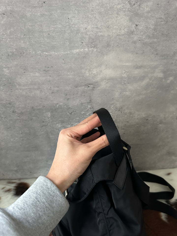 Prada “Classic Black Nylon Mini Backpack” 🖤✨ | Iconic Silver Hardware & Super Popular Size