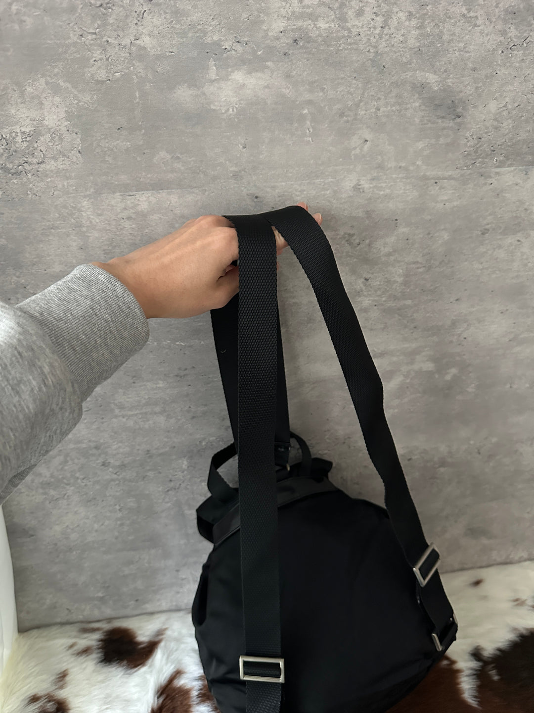 Prada “Classic Black Nylon Mini Backpack” 🖤✨ | Iconic Silver Hardware & Super Popular Size