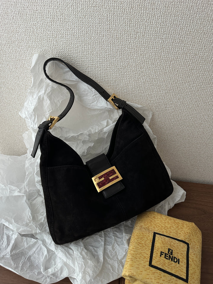 Fendi Suede Hobo Bag ✨ Rare Candy Buckle Edition