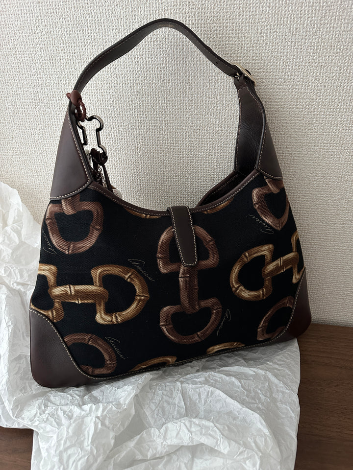 Gucci Rare Horsebit Pattern Jackie Hobo 🖤✨ Unique & Stylish