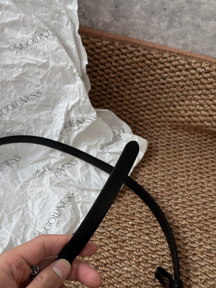 MIU MIU Tortoiseshell Crystal Logo Belt ✨｜Small Size Elegance